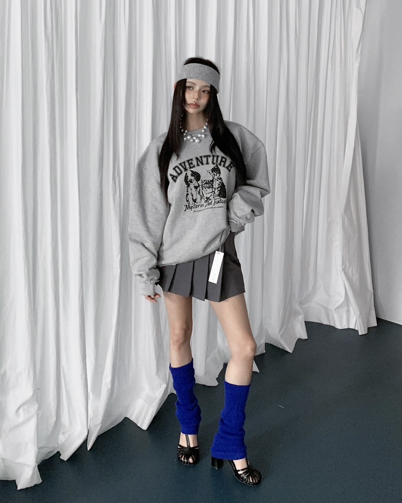 LIVE AID-P韓國代購女士新款推薦熱賣26春夏職業休閑衛衣LIVE AID-P衛衣