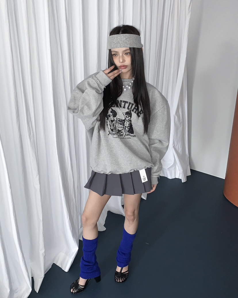 LIVE AID-P韓國代購女士新款推薦熱賣26春夏職業休閑衛衣LIVE AID-P衛衣