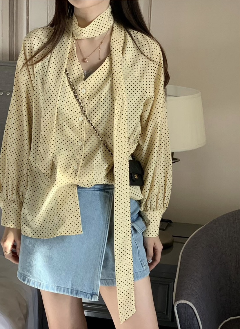 LA CREME東大門直郵女士新品熱賣職業真品休閑襯衫蕾絲衫LA CREME襯衫/蕾絲衫