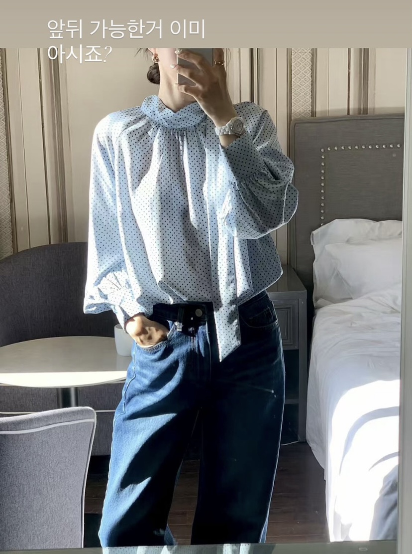 LA CREME東大門直郵女士新品熱賣職業真品休閑襯衫蕾絲衫LA CREME襯衫/蕾絲衫