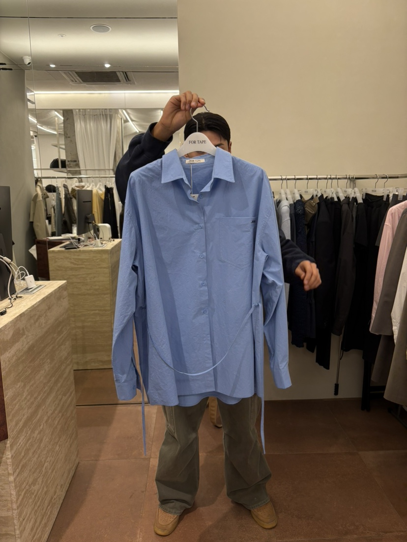 FOR TAPE韓國直郵女士新品熱賣真品時尚26春夏襯衫蕾絲衫系帶FOR TAPE襯衫/蕾絲衫圖色3