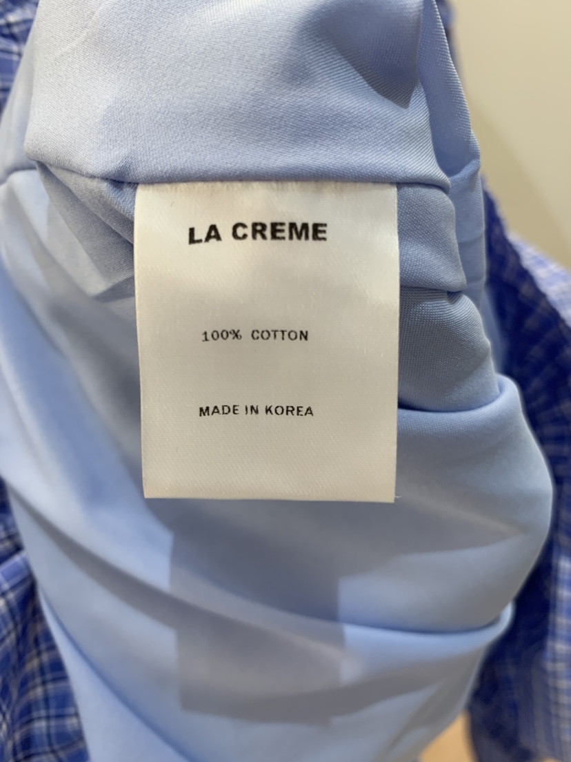 LA CREME韓國代購女士新品真品26春夏時尚熱賣連衣裙褶皺LA CREME連衣裙