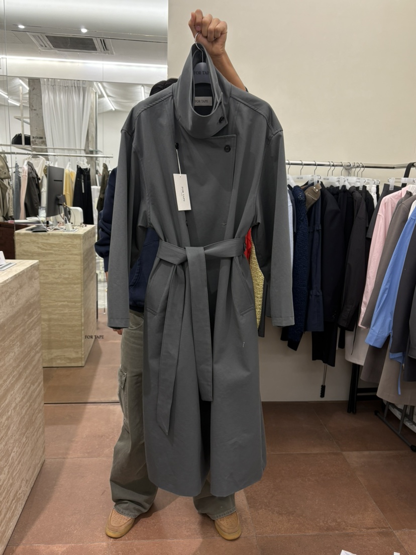 FOR TAPE東大門實拍女裝新品職業26春夏長款風衣不含包高領FOR TAPE長款風衣