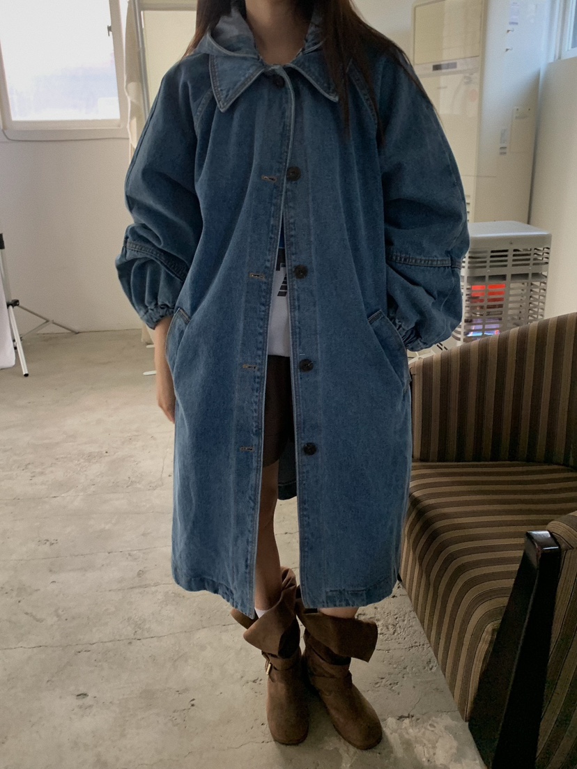 CAMEL-P東大門代購女裝新款26春夏長款風衣連帽衫Came_l 家長款風衣