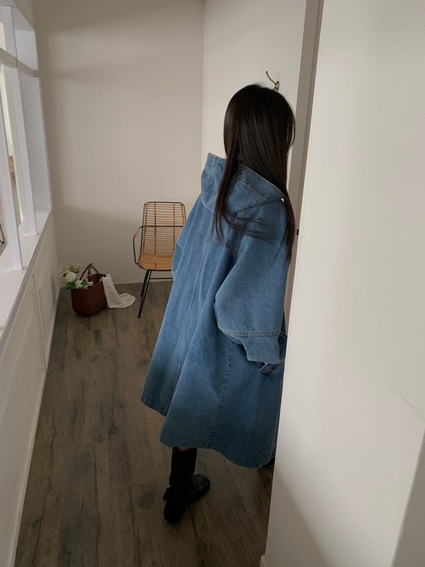 CAMEL-P東大門代購女裝新款26春夏長款風衣連帽衫Came_l 家長款風衣