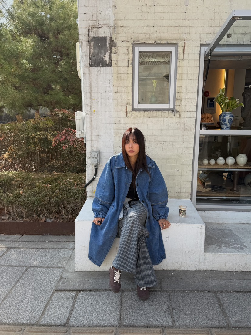 CAMEL-P東大門代購女裝新款26春夏長款風衣連帽衫Came_l 家長款風衣