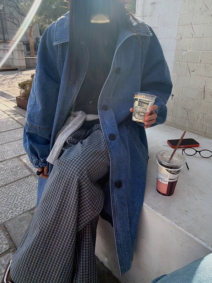 CAMEL-P東大門代購女裝新款26春夏長款風衣連帽衫Came_l 家長款風衣