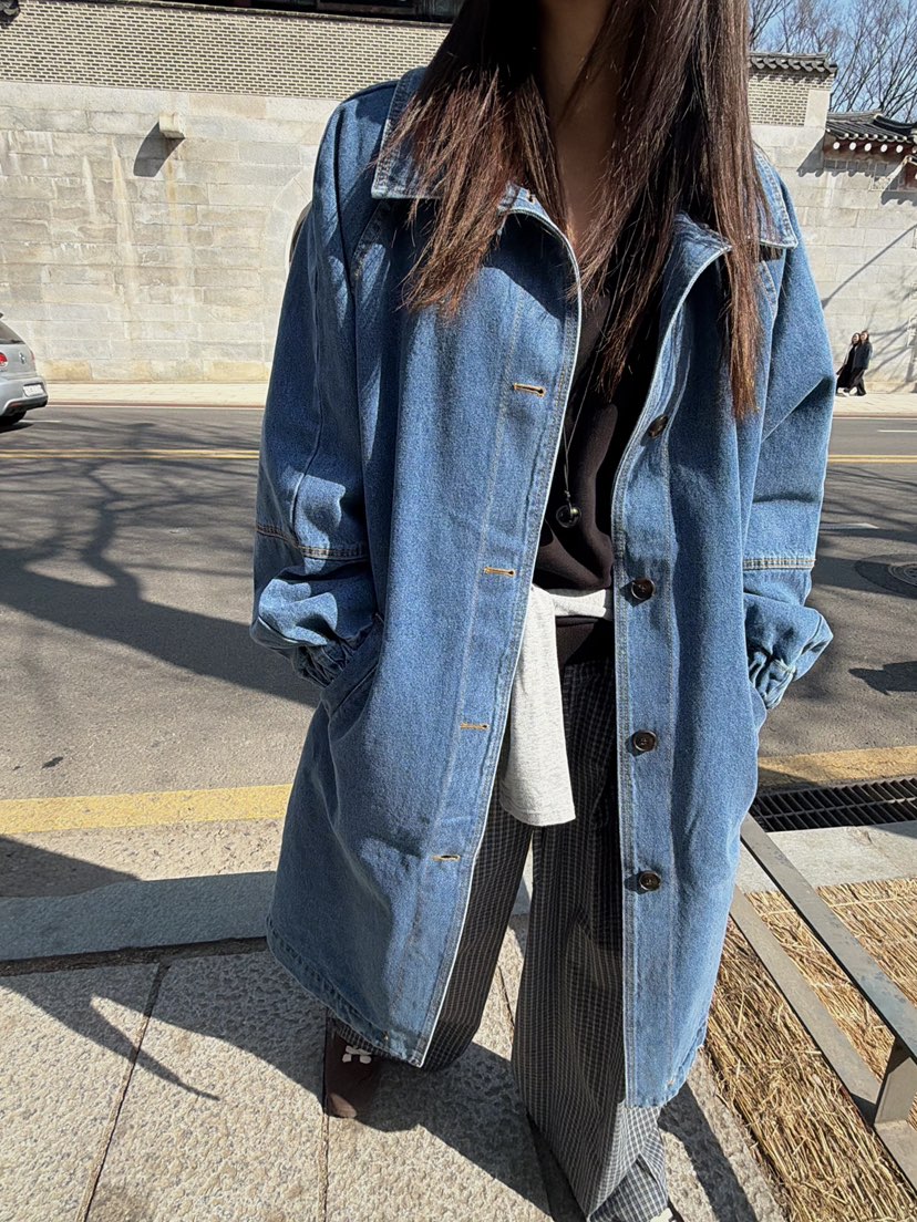 CAMEL-P東大門代購女裝新款26春夏長款風衣連帽衫Came_l 家長款風衣