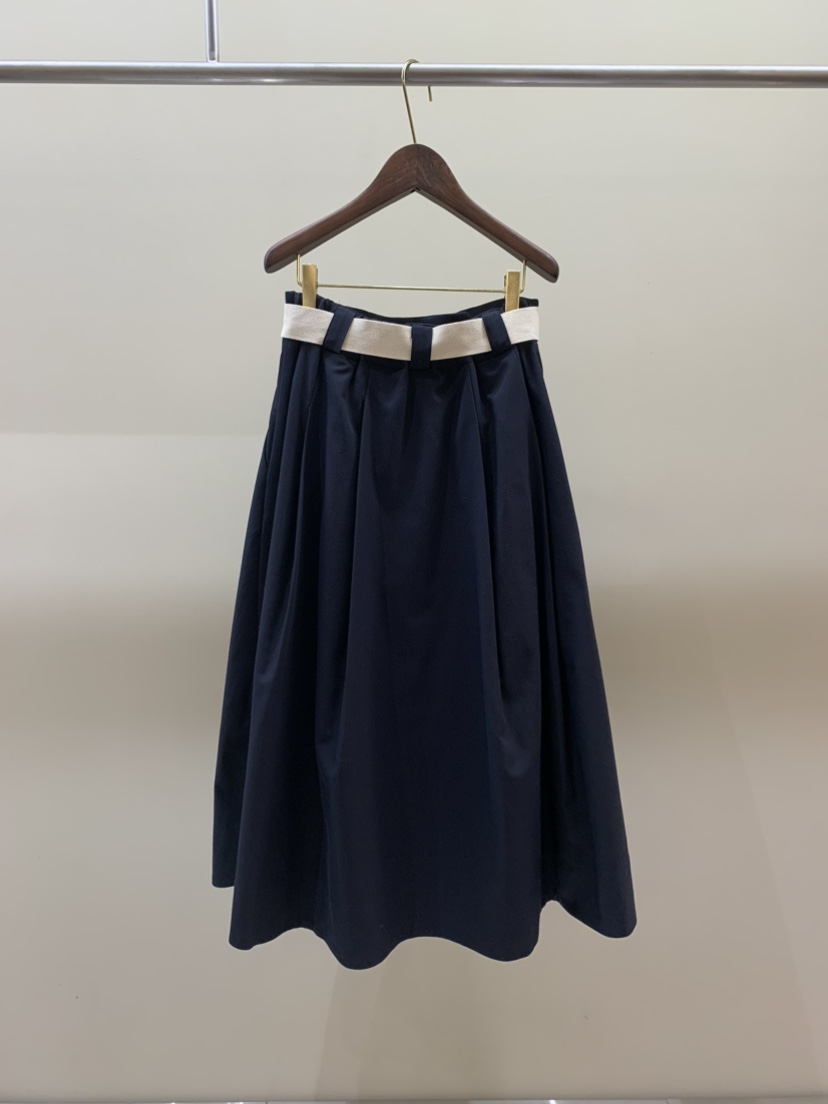 CAMEL-P韓國代購女裝新品時尚半身裙中短裙腰帶褶裥Came_l 家半身裙/中短裙