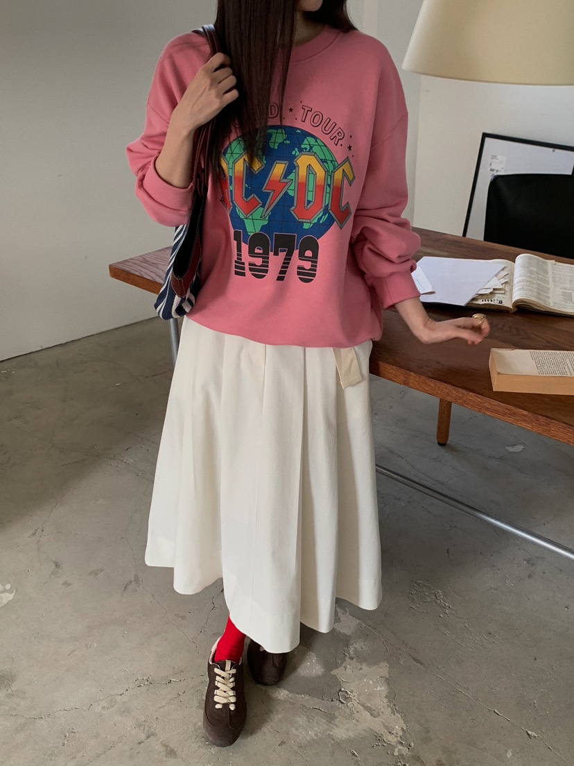 CAMEL-P韓國代購女裝新品時尚半身裙中短裙腰帶褶裥Came_l 家半身裙/中短裙