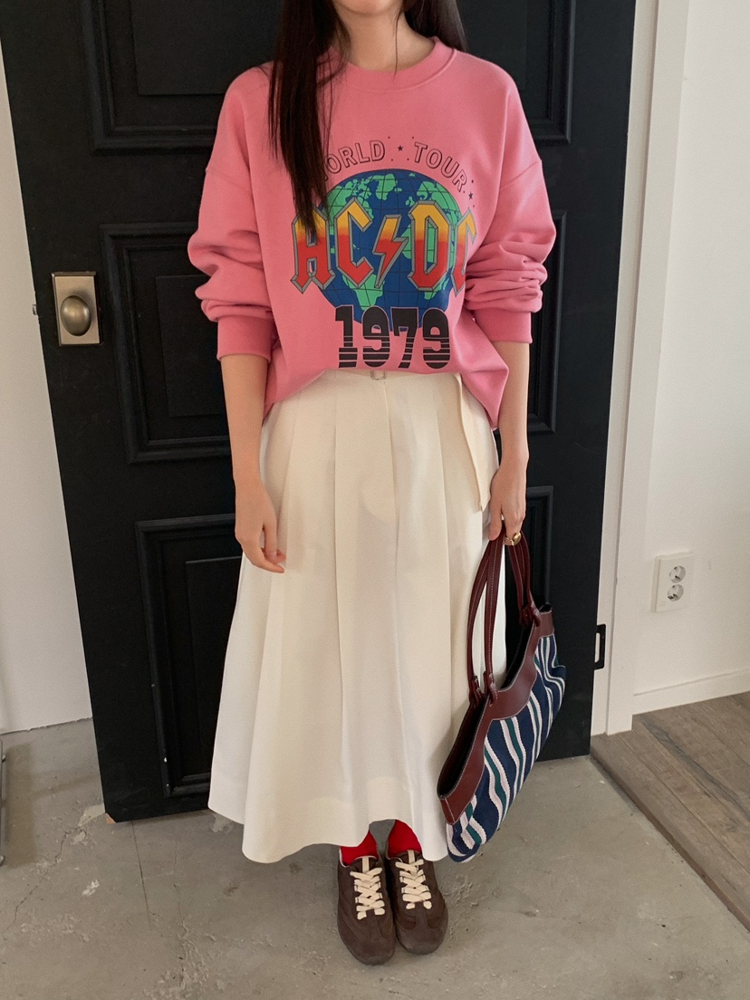 CAMEL-P韓國代購女裝新品時尚半身裙中短裙腰帶褶裥Came_l 家半身裙/中短裙