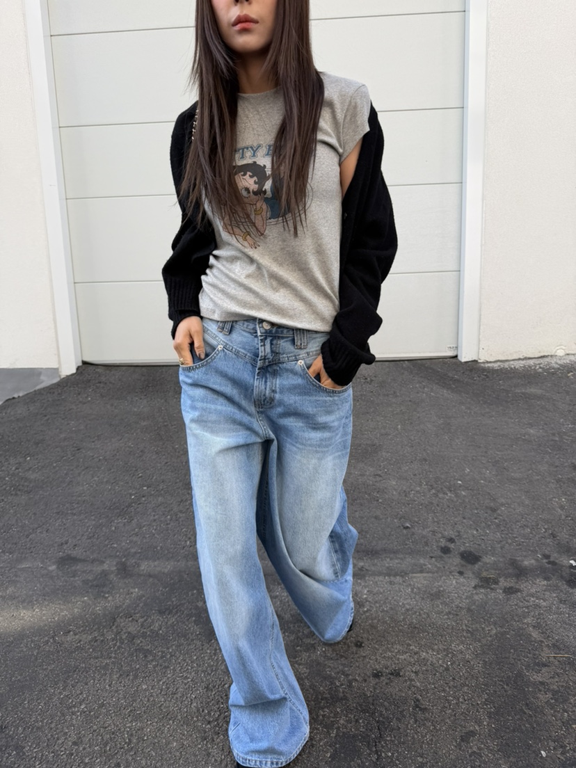 MENG韓國東大門直郵女裝新款職業人氣熱賣休閑26春夏牛仔褲MENG牛仔褲