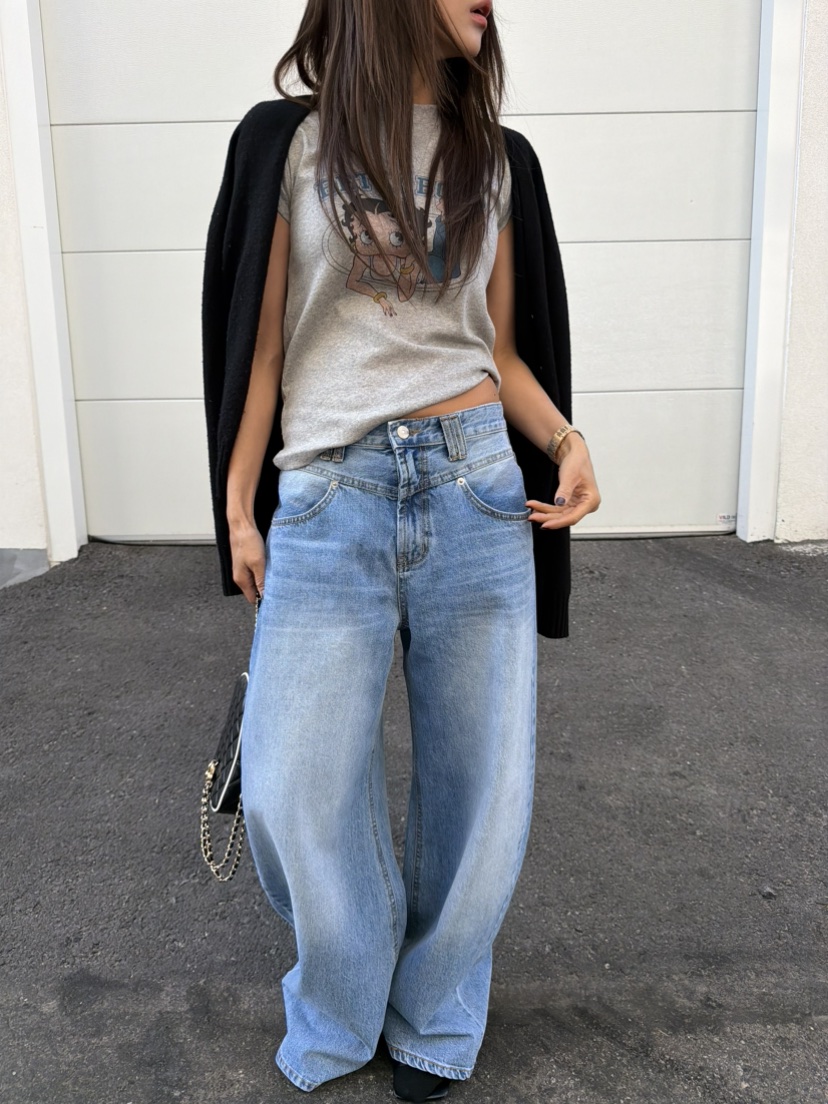 MENG韓國東大門直郵女裝新款職業人氣熱賣休閑26春夏牛仔褲MENG牛仔褲