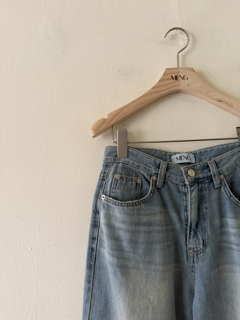 MENG韓國直郵女裝新款人氣時尚26春夏休閑熱賣職業牛仔褲MENG牛仔褲