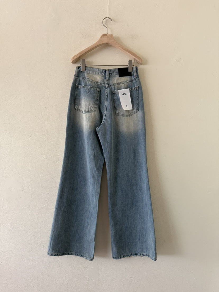 MENG韓國直郵女裝新款人氣時尚26春夏休閑熱賣職業牛仔褲MENG牛仔褲