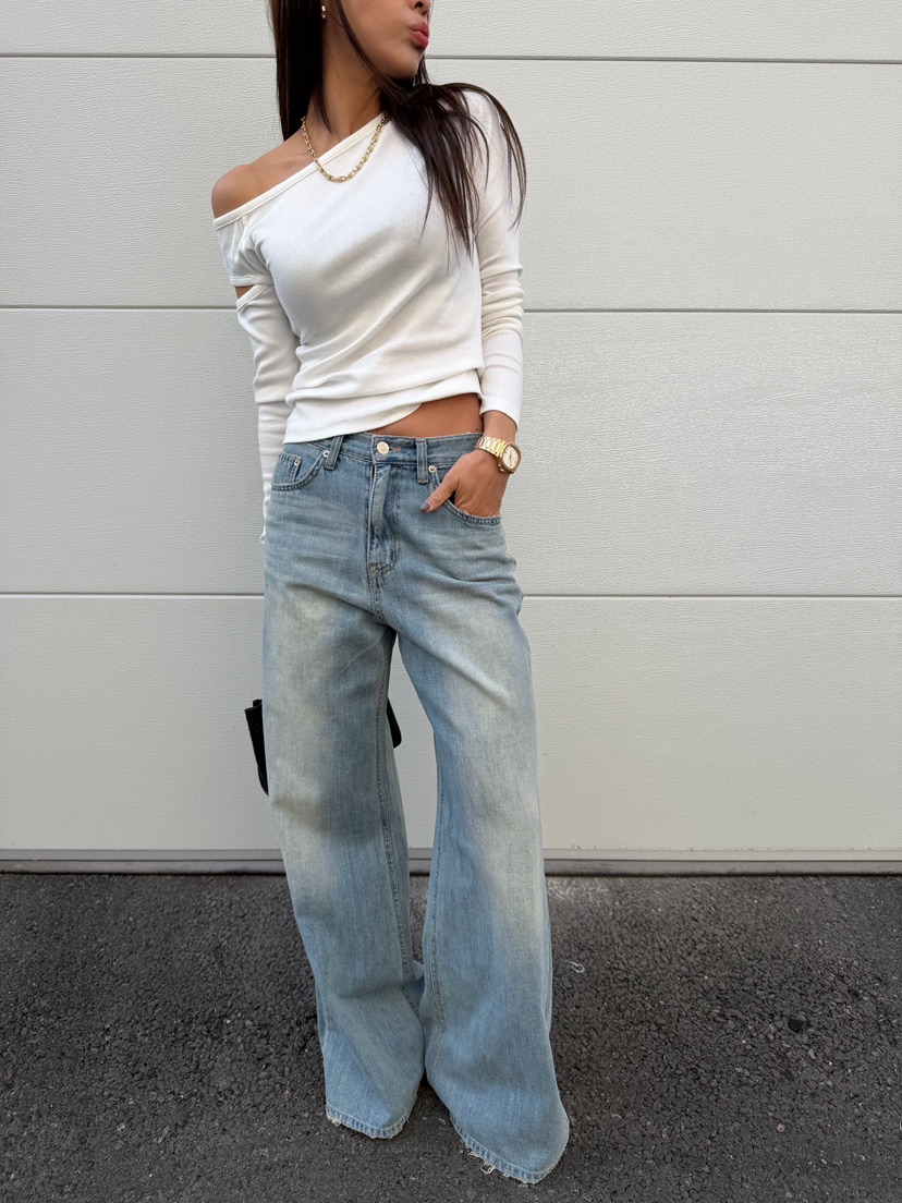 MENG韓國直郵女裝新款人氣時尚26春夏休閑熱賣職業牛仔褲MENG牛仔褲