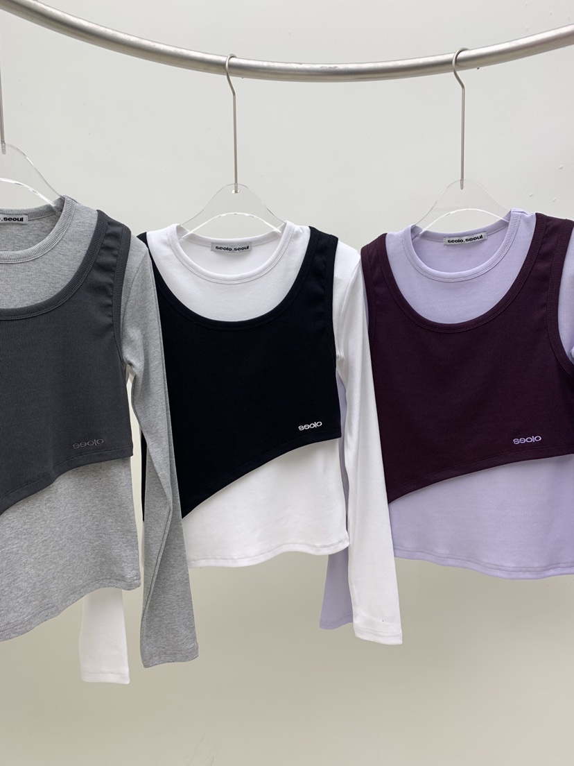SEOLO韓國代購女士新款時尚26春夏熱賣推薦職業休閑長袖T恤Seolo seoul長袖T恤