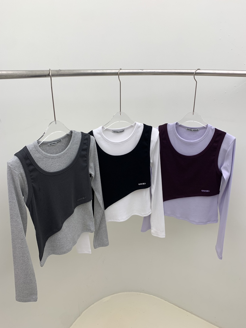 SEOLO韓國代購女士新款時尚26春夏熱賣推薦職業休閑長袖T恤Seolo seoul長袖T恤