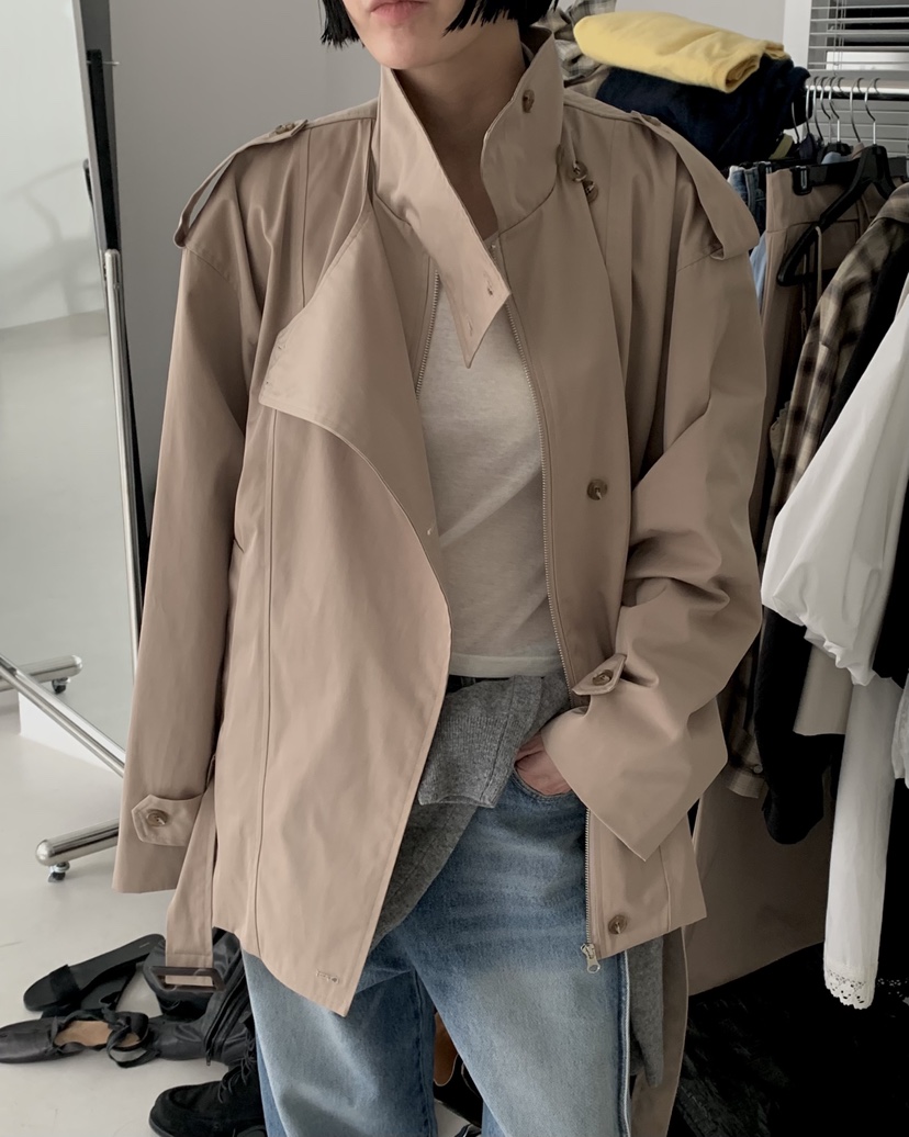 ARBOL韓國東大門直郵女士新品26春夏推薦職業長款風衣含腰帶ARBOL長款風衣