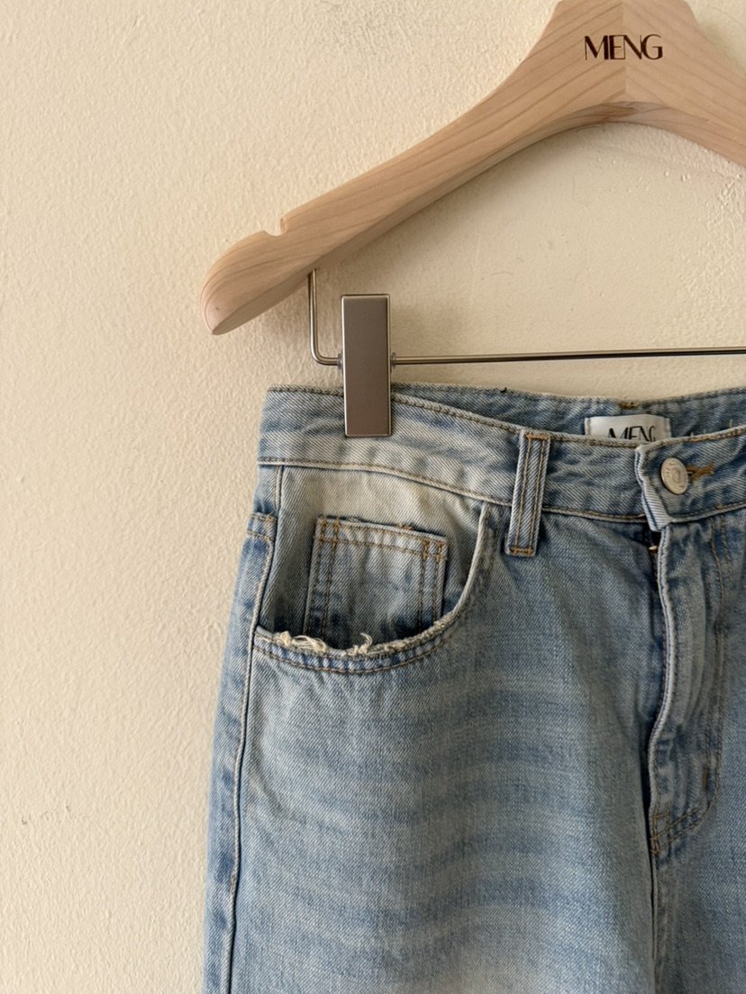 MENG韓國直郵女裝新款休閑時尚職業推薦熱賣26春夏牛仔褲MENG牛仔褲