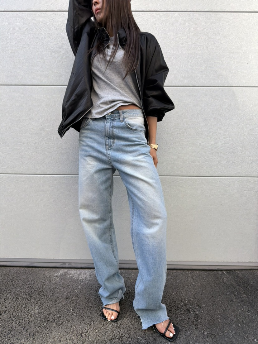 MENG韓國直郵女裝新款休閑時尚職業推薦熱賣26春夏牛仔褲MENG牛仔褲