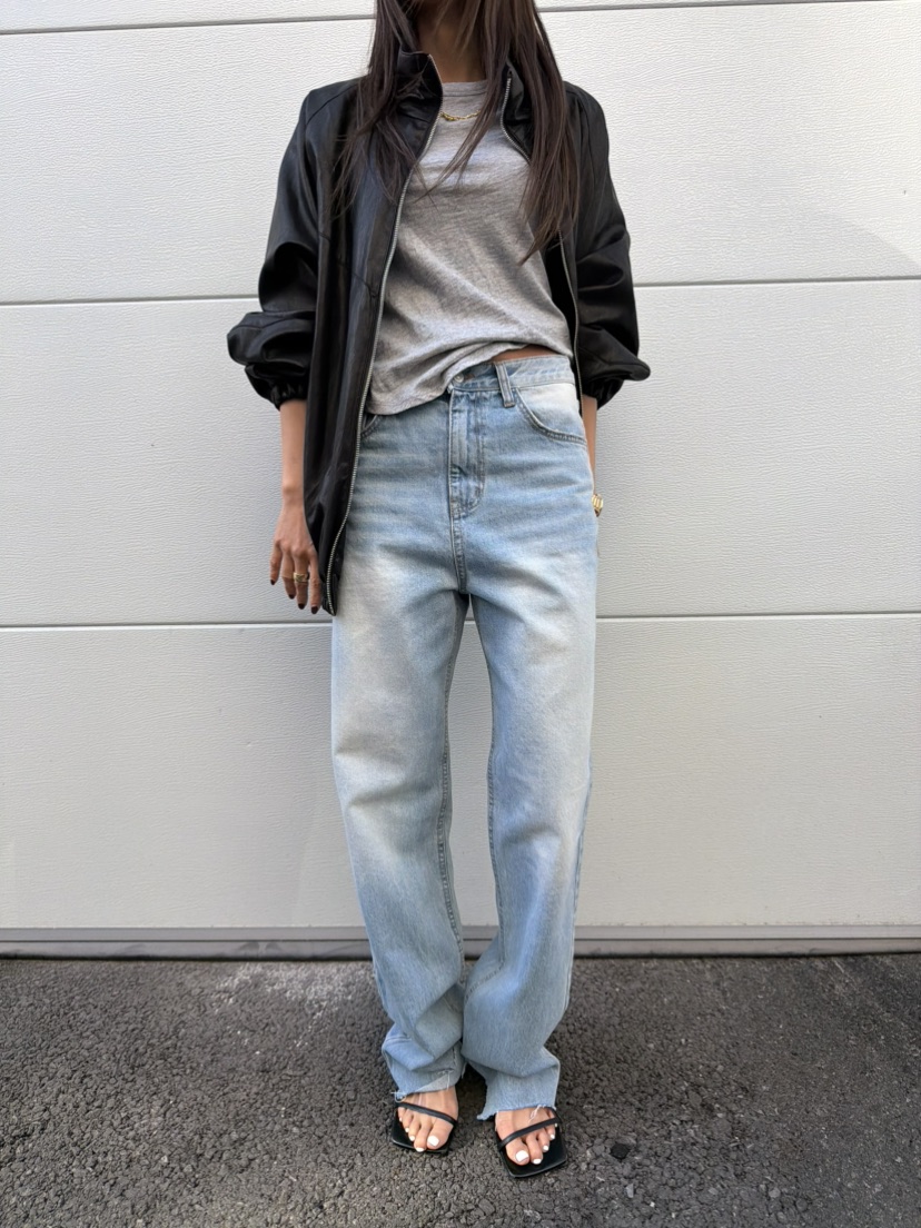 MENG韓國直郵女裝新款休閑時尚職業推薦熱賣26春夏牛仔褲MENG牛仔褲