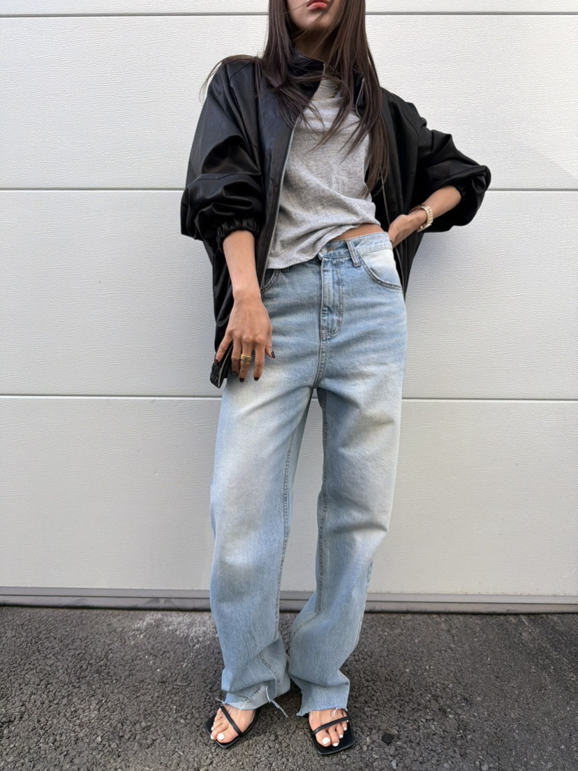 MENG韓國直郵女裝新款休閑時尚職業推薦熱賣26春夏牛仔褲MENG牛仔褲