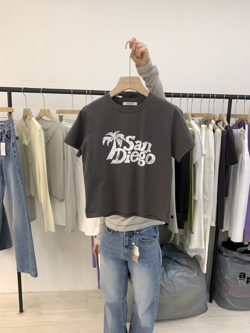 CEDARWOOD韓國東大門直郵女裝新款休閑職業推薦人氣熱賣T恤CEDAR WOODT恤圖色2