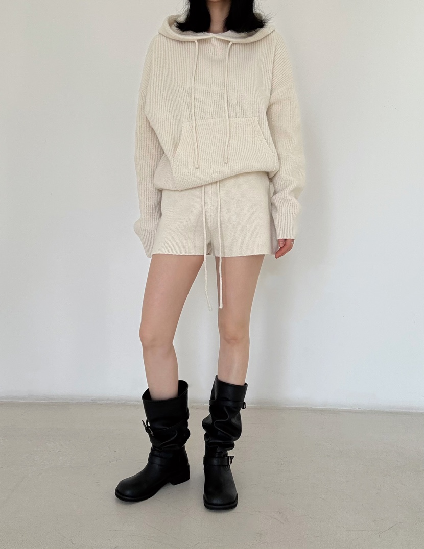 MUSE-P韓國東大門代購女士新款26春夏休閑職業針織衫兜帽MUSE-P針織衫