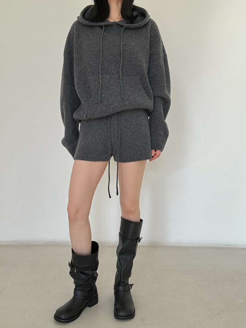 MUSE-P韓國東大門代購女士新款26春夏休閑職業針織衫兜帽MUSE-P針織衫