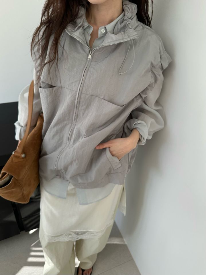 MARE韓國直郵女裝新品時尚人氣熱賣26春夏馬甲不含內搭拉鏈MARE馬甲圖色1