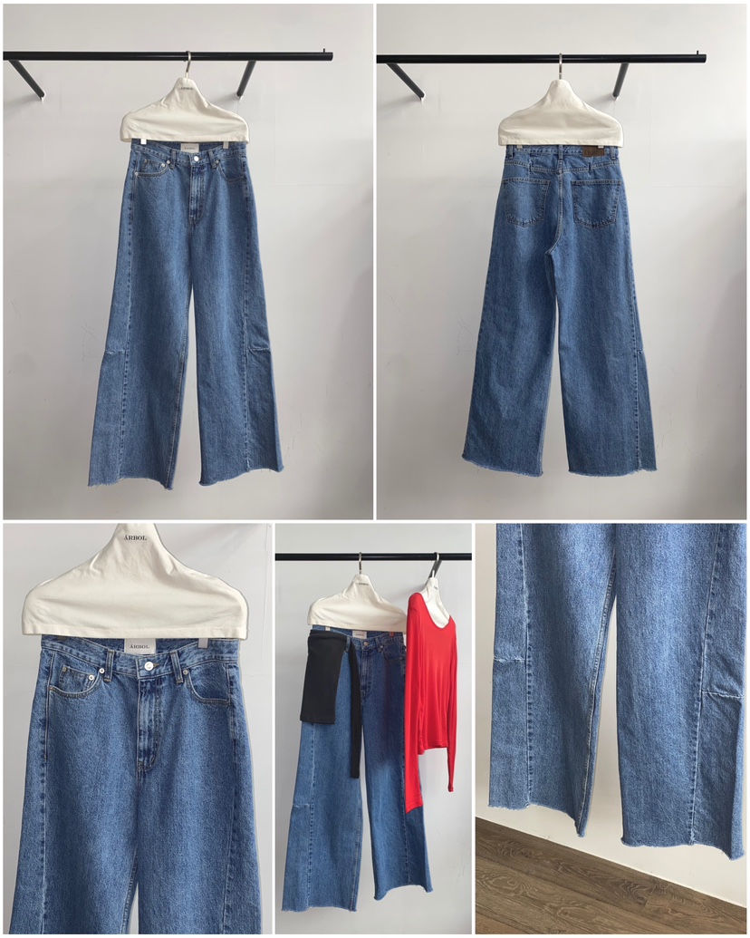 ARBOL韓國東大門直郵女士新款推薦時尚26春夏職業休閑牛仔褲ARBOL牛仔褲
