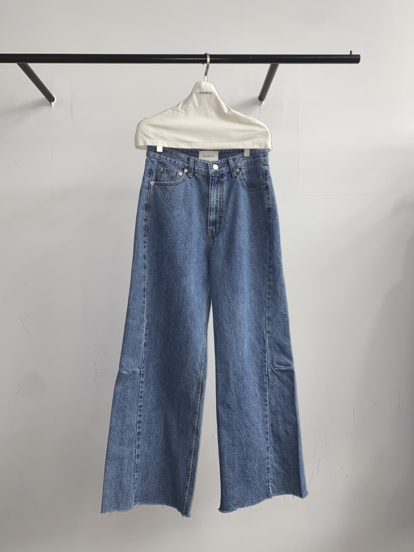 ARBOL韓國東大門直郵女士新款推薦時尚26春夏職業休閑牛仔褲ARBOL牛仔褲圖色1