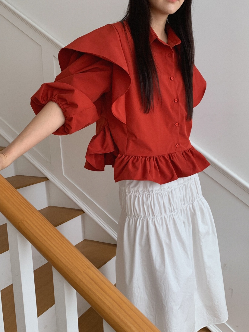 MOSMOS韓國直郵實拍女裝新款熱賣時尚人氣休閑襯衫蕾絲衫MOSMOS襯衫/蕾絲衫