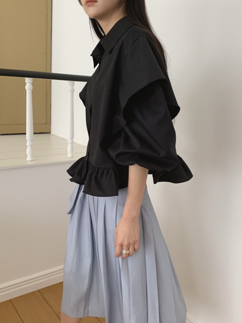 MOSMOS韓國直郵實拍女裝新款熱賣時尚人氣休閑襯衫蕾絲衫MOSMOS襯衫/蕾絲衫