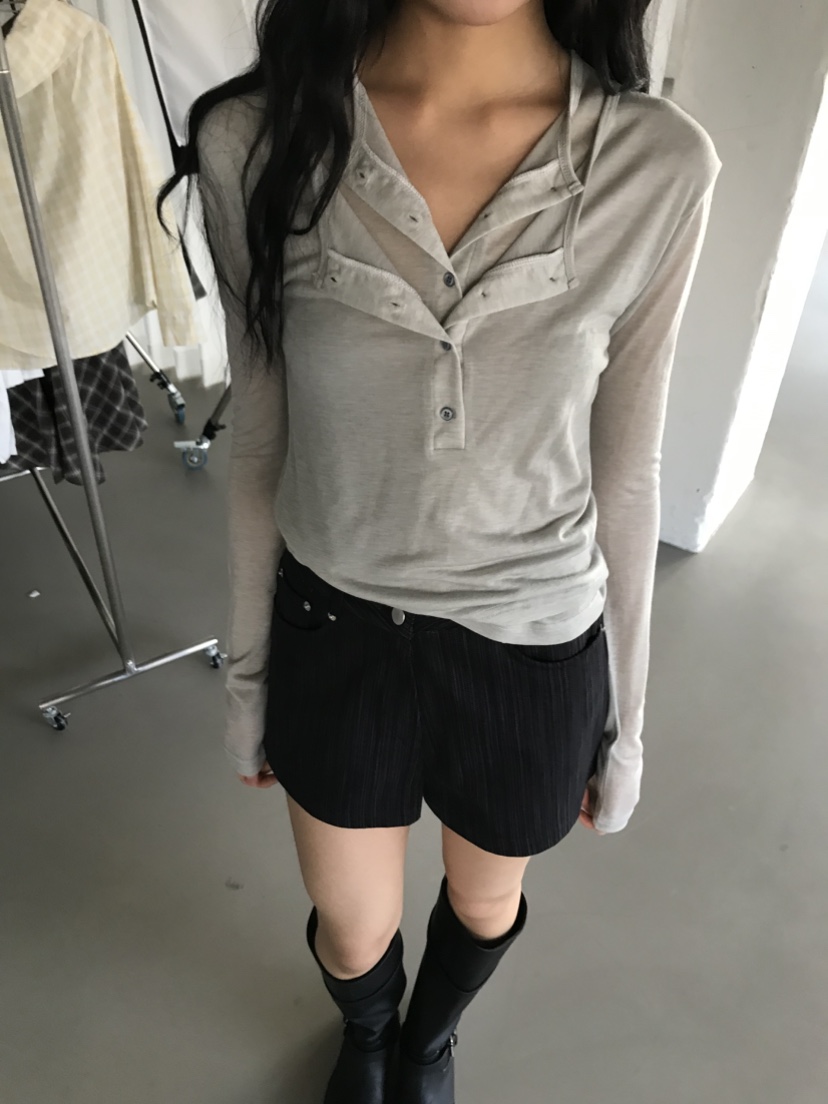 CEDARWOOD韓國直郵女士新品職業休閑人氣26春夏熱賣長袖T恤CEDAR WOOD長袖T恤