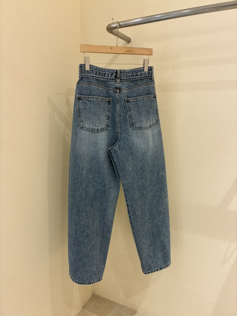 MUSE-P韓國直郵女裝新款職業熱賣休閑人氣牛仔褲含腰帶系帶MUSE-P牛仔褲