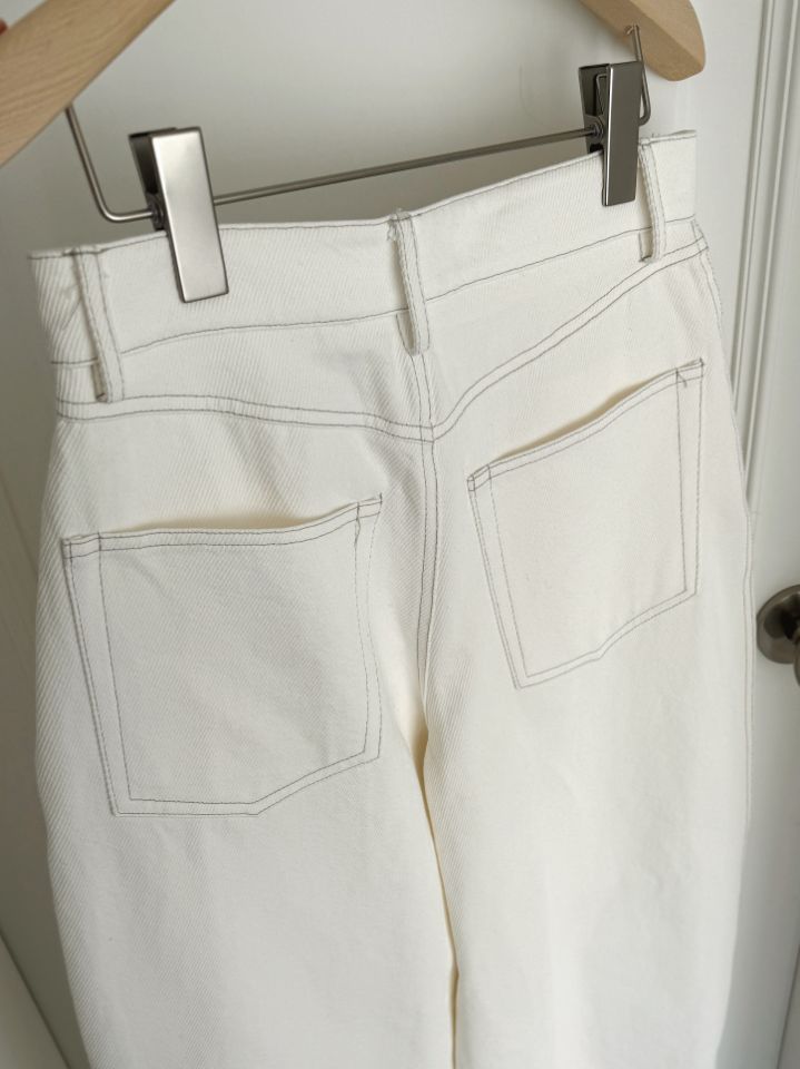 MARE韓國代購女士新款推薦休閑熱賣26春夏職業牛仔褲褶裥MARE牛仔褲