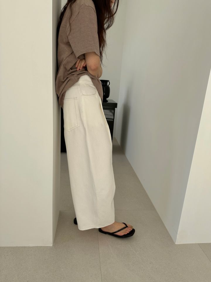 MARE韓國代購女士新款推薦休閑熱賣26春夏職業牛仔褲褶裥MARE牛仔褲