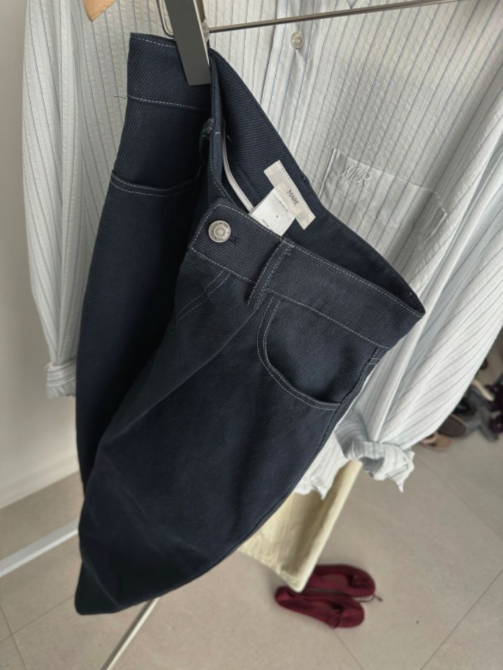 MARE韓國代購女士新款推薦休閑熱賣26春夏職業牛仔褲褶裥MARE牛仔褲