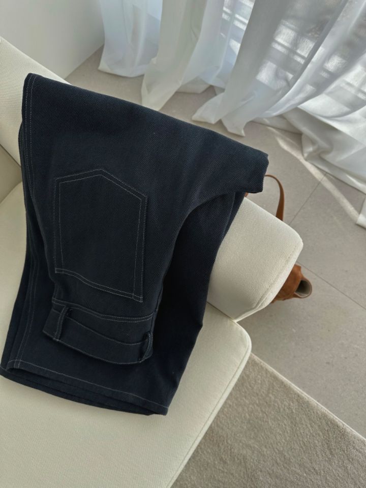 MARE韓國代購女士新款推薦休閑熱賣26春夏職業牛仔褲褶裥MARE牛仔褲