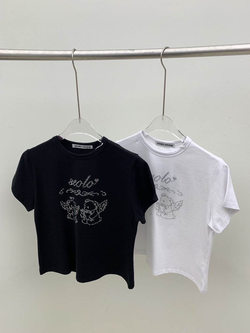 SEOLO韓國東大門直郵女裝新品人氣時尚休閑26春夏職業T恤Seolo seoulT恤