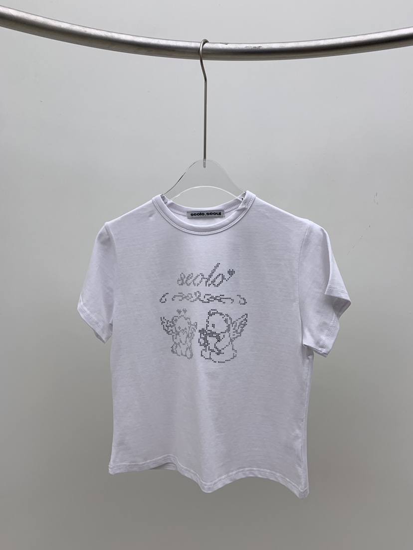 SEOLO韓國東大門直郵女裝新品人氣時尚休閑26春夏職業T恤Seolo seoulT恤圖色2