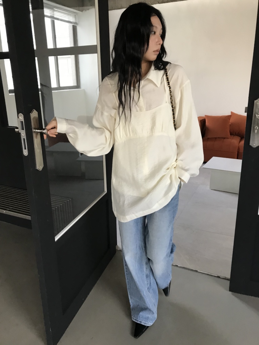 CEDARWOOD韓國直郵實拍女士新品時尚職業襯衫蕾絲衫不含吊帶CEDAR WOOD襯衫/蕾絲衫