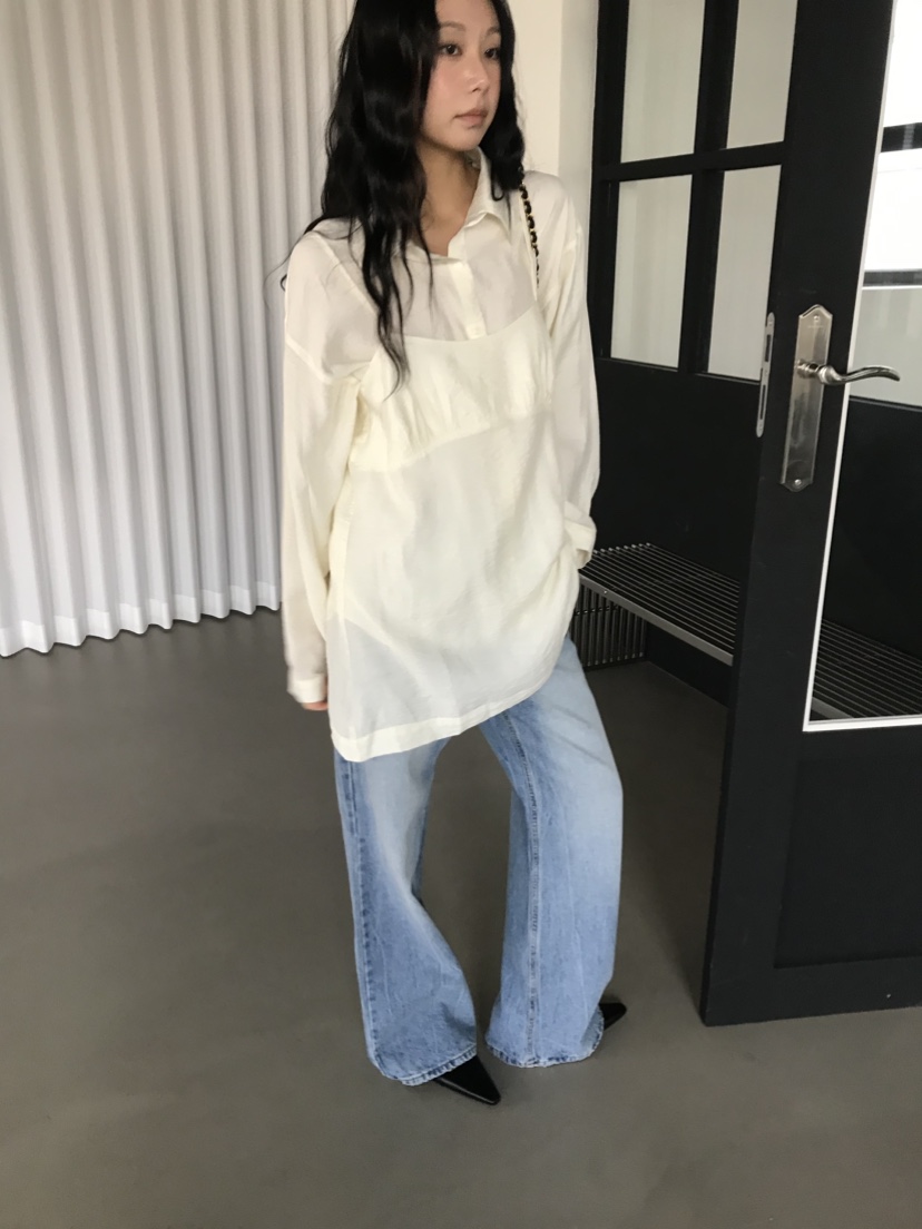 CEDARWOOD韓國直郵實拍女士新品時尚職業襯衫蕾絲衫不含吊帶CEDAR WOOD襯衫/蕾絲衫