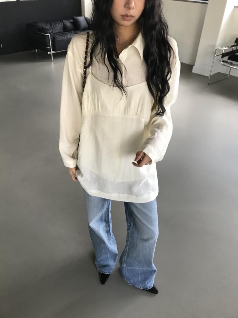 CEDARWOOD韓國直郵實拍女士新品時尚職業襯衫蕾絲衫不含吊帶CEDAR WOOD襯衫/蕾絲衫