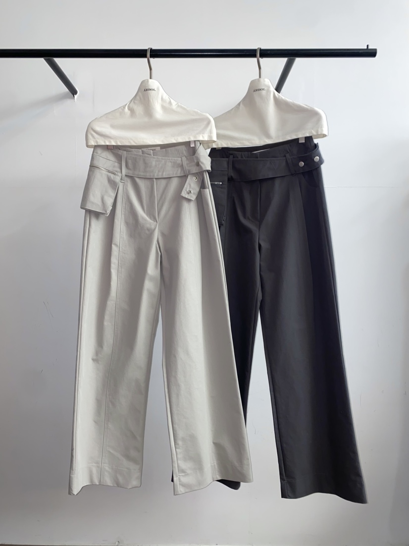 ARBOL韓國東大門直郵女裝新款26春夏休閑職業休閑褲含腰帶ARBOL休閑褲