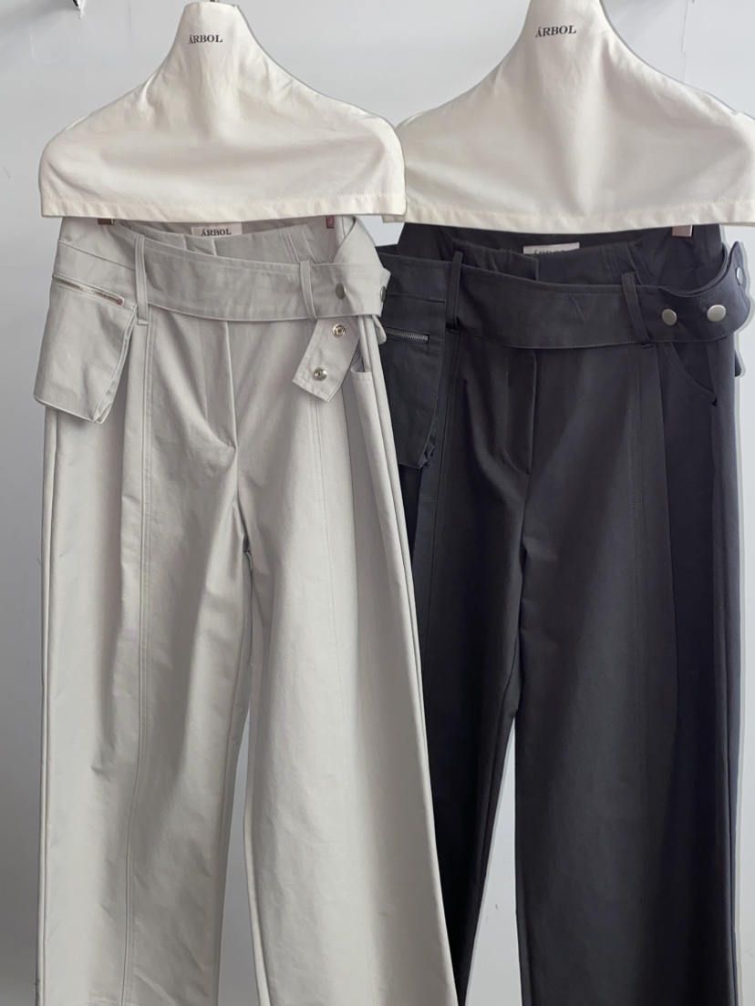 ARBOL韓國東大門直郵女裝新款26春夏休閑職業休閑褲含腰帶ARBOL休閑褲