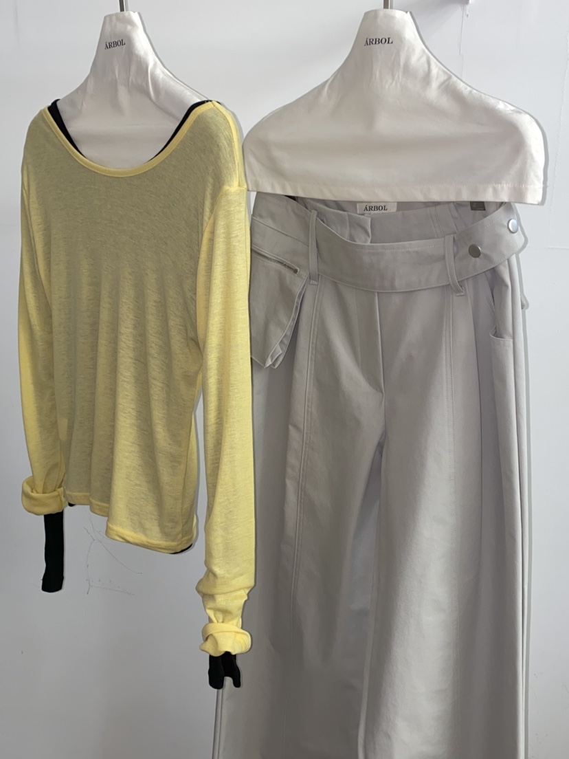 ARBOL韓國東大門直郵女裝新款26春夏休閑職業休閑褲含腰帶ARBOL休閑褲