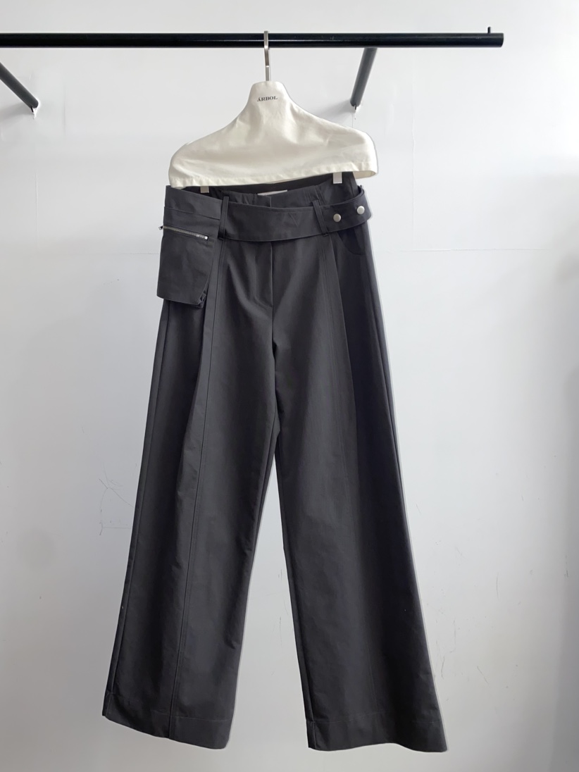 ARBOL韓國東大門直郵女裝新款26春夏休閑職業休閑褲含腰帶ARBOL休閑褲圖色2